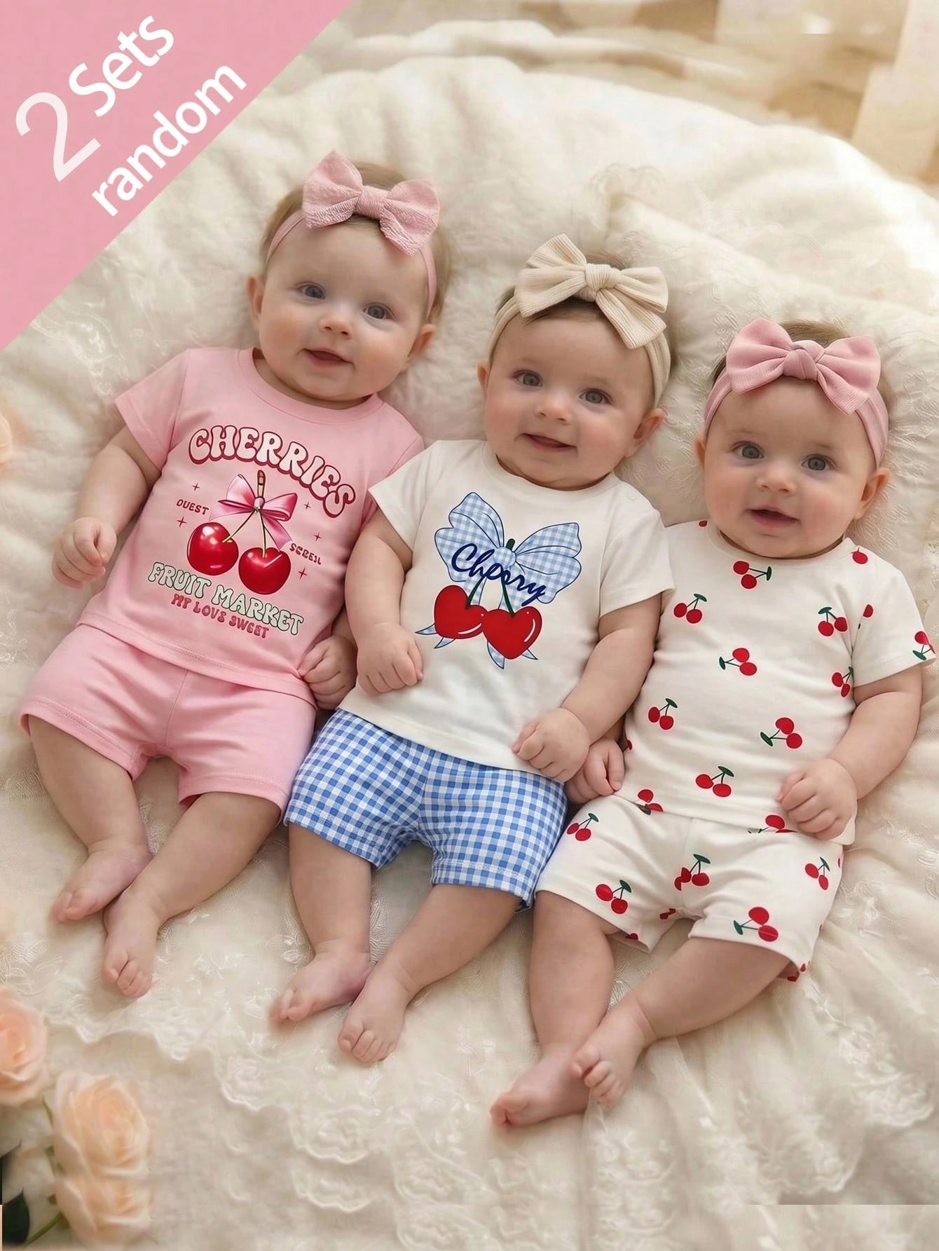 4pcs Baby Girls Pajama Set, Cute Star, Rainbow, Unicorn Print Tight Fit Short Sleeve Top And Shorts, 2 Sets As Baby Holiday Gift