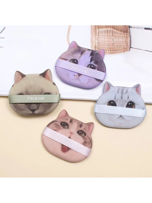 4pcs Cat Head Air Cushion Powder Puff Dry/Wet Dual-Use Liquid Foundation Cosmetics Non-Eating Powder Beauty Sponge Soft Makeup Tool,Makeup,Cheap,Room Decor,Vanity,Travel,Bedroom,Makeup Accessories,Puf