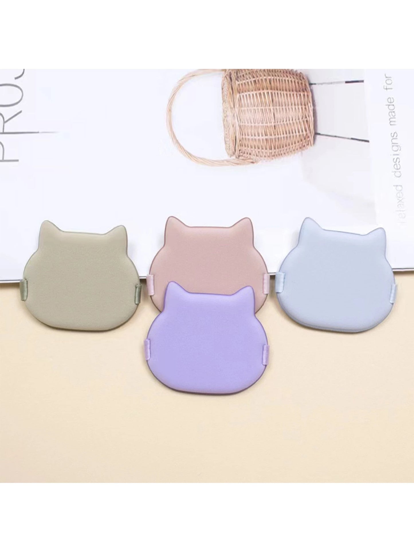 4pcs Cat Head Air Cushion Powder Puff Dry/Wet Dual-Use Liquid Foundation Cosmetics Non-Eating Powder Beauty Sponge Soft Makeup Tool,Makeup,Cheap,Room Decor,Vanity,Travel,Bedroom,Makeup Accessories,Puf