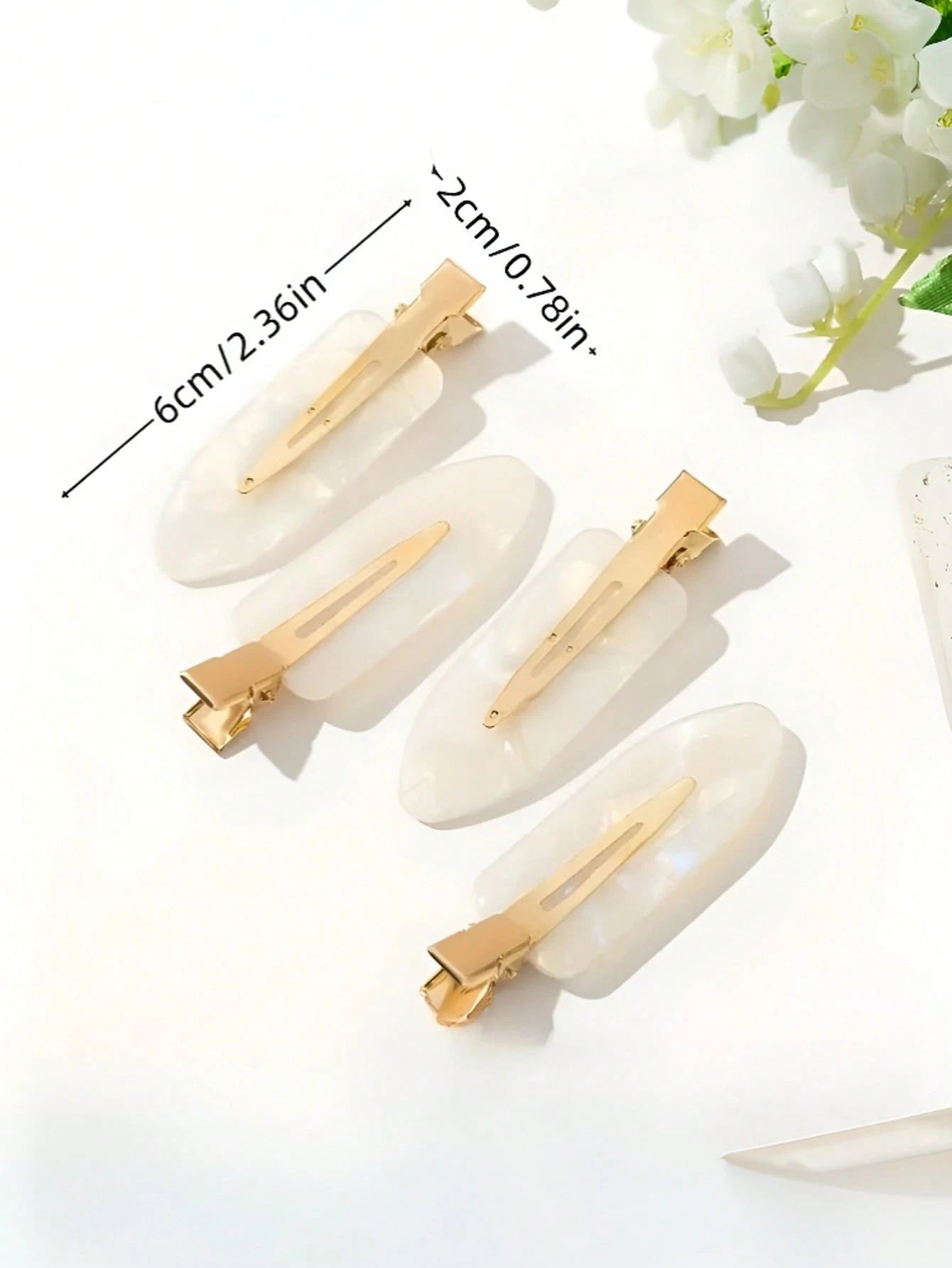 4pcs Ins Style Shell Color Sweet Seamless Bangs Clip, Candy Color Acetate Duck Clip, High-End Women Hair Clips