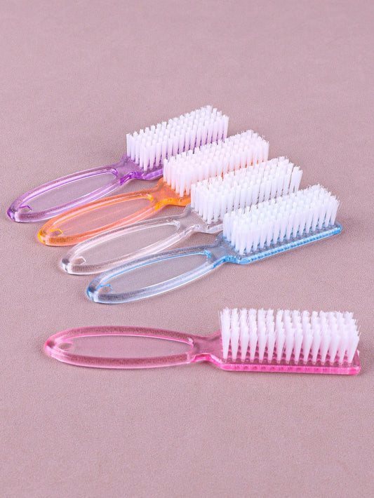4pcs Nail Art Cleaning Brushes, Long Handle & Multi-Functional Brush