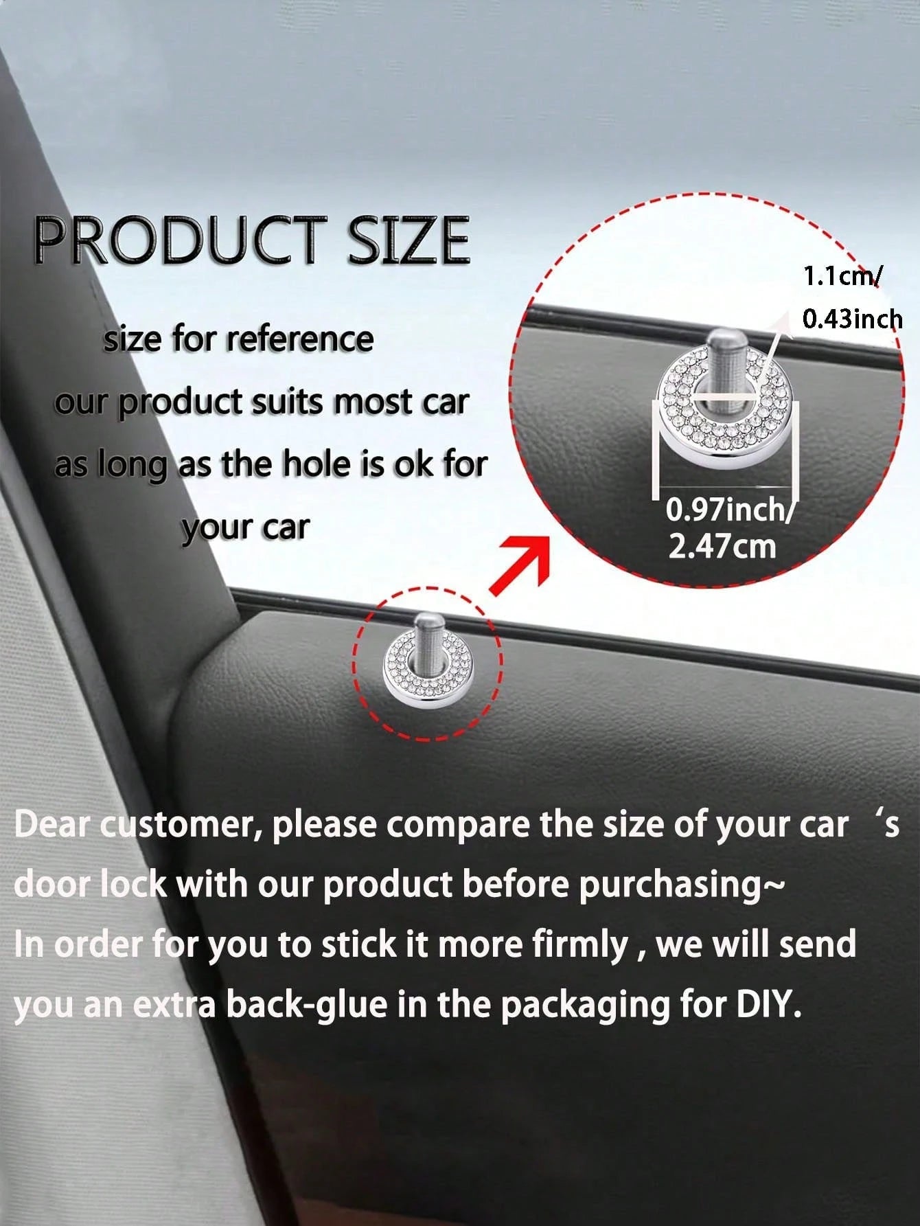4pcs Pink Car Interior Door Lock Decoration Ring & Sticker & Handle Cover Compatible With Mercedes-benz C-class C200l Glc260 C260l Auto Accessories