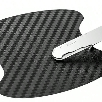 4Pcs/Set Car Door Sticker Carbon Fiber Scratches Resistant Cover Auto Handle Protection Film Exterior Styling Car Accessories