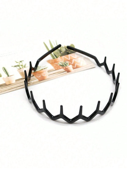 4pcs/Set Large Minimalist Wavy Hair Bands, Basic Makeup Hair Bands, Plastic Hair Bands, Elegant Style, Women's Hair Accessories, Hair Styling Tools, Beauty Accessories, Curly Hair Accessories, Suitabl