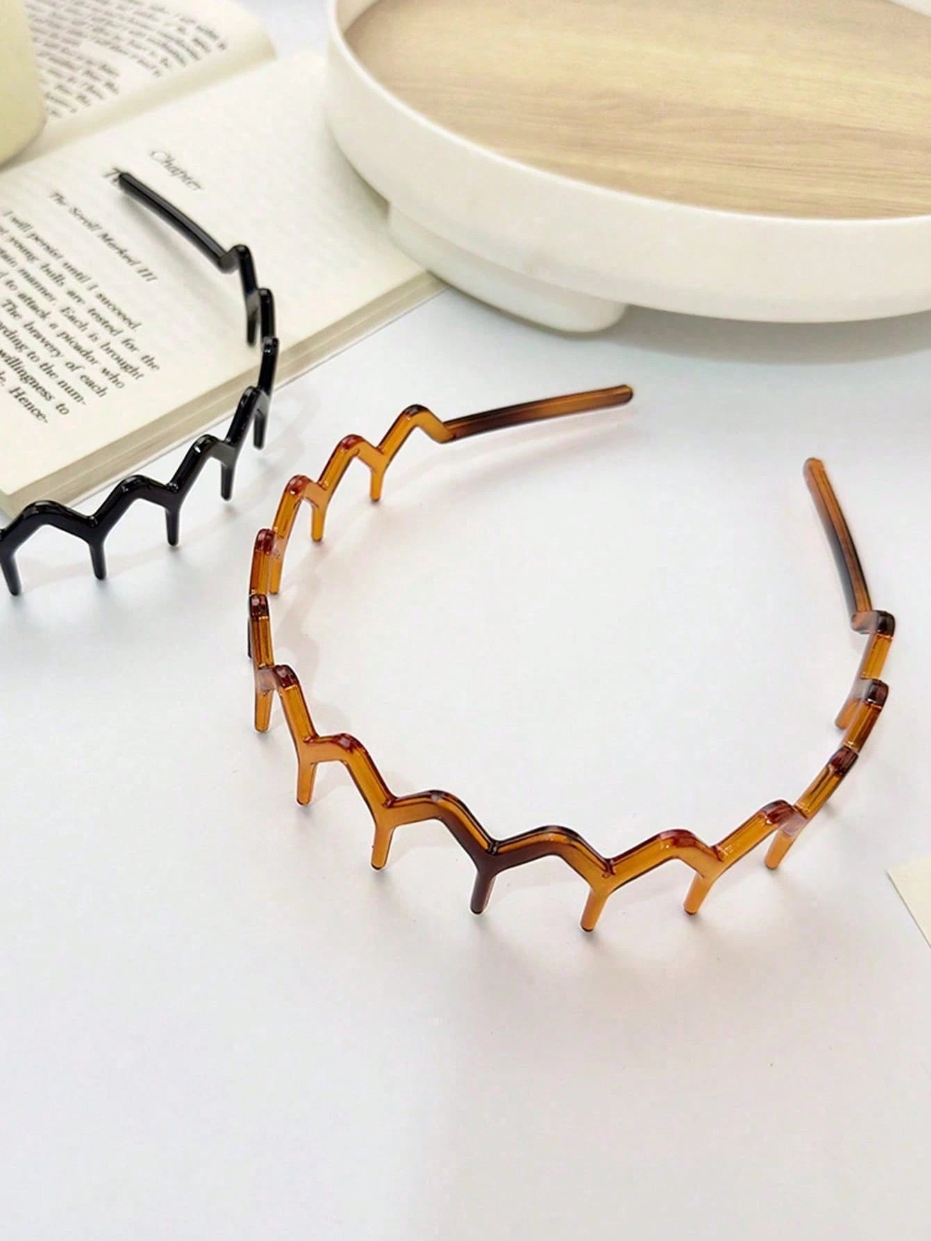 4pcs/Set Large Minimalist Wavy Hair Bands, Basic Makeup Hair Bands, Plastic Hair Bands, Elegant Style, Women's Hair Accessories, Hair Styling Tools, Beauty Accessories, Curly Hair Accessories, Suitabl