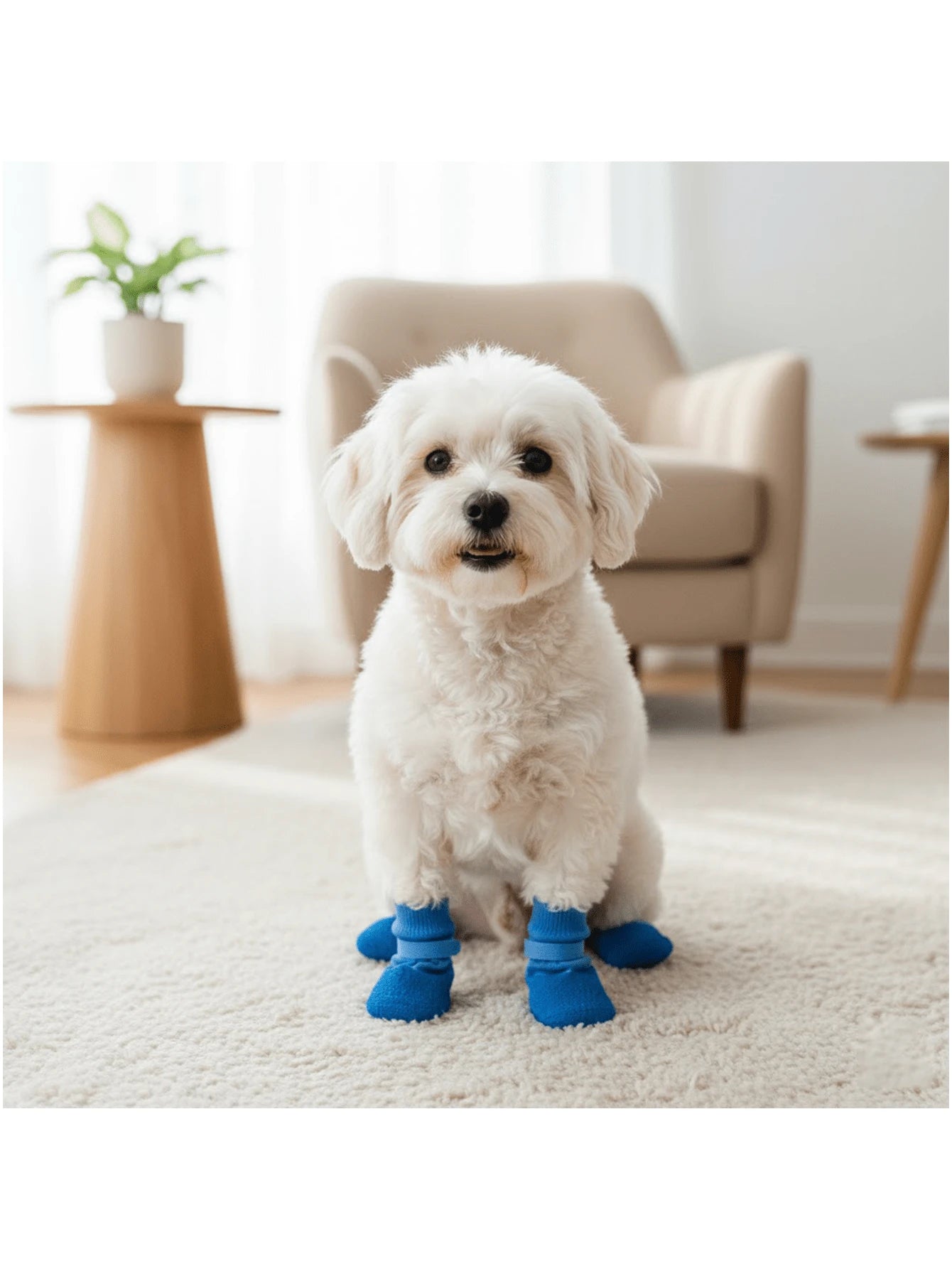 4pcs/Set Waterproof Pet Dog Shoes (Random Style), Non-Slip Soft Sole, Scratch-Resistant & Wear-Resistant, Washable & Reusable, Durable Pet Boots Suitable For Bichon, Corgi, Teddy And Other Dog Breeds
