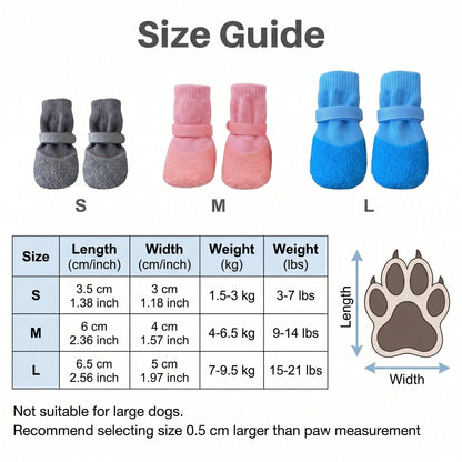 4pcs/Set Waterproof Pet Dog Shoes (Random Style), Non-Slip Soft Sole, Scratch-Resistant & Wear-Resistant, Washable & Reusable, Durable Pet Boots Suitable For Bichon, Corgi, Teddy And Other Dog Breeds