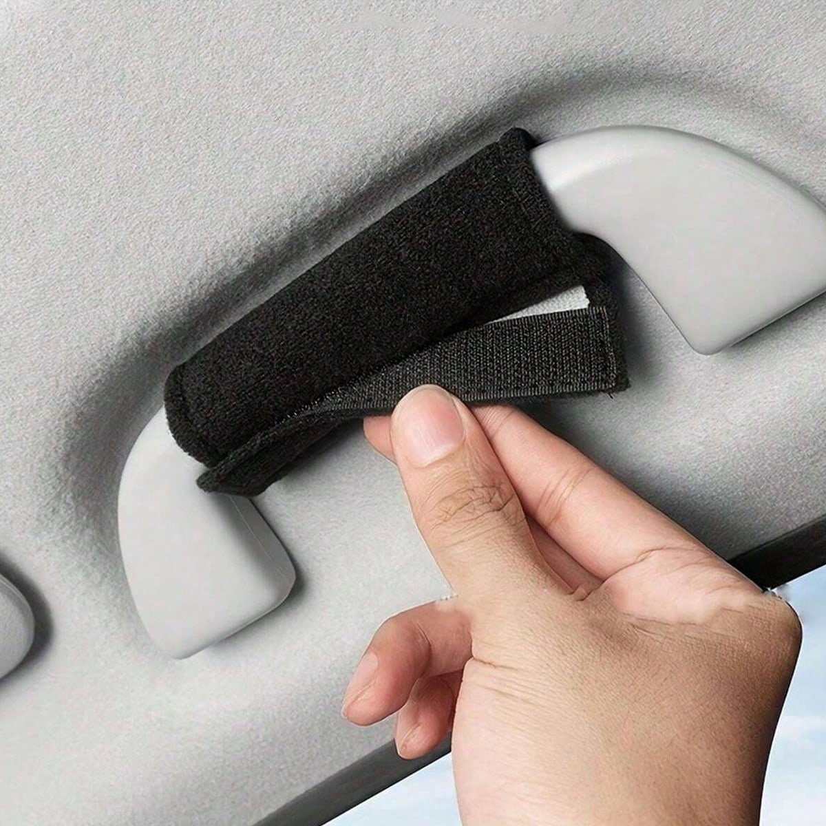 4pcs Soft Car Door Handle Covers, Universal Car Roof Grab Handle Covers, Protect Your Vehicle Interior, Easy Installation, Decorate Your Car As You Like