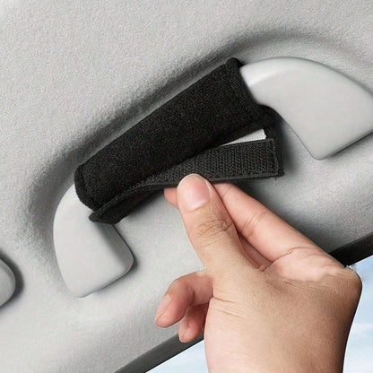 4pcs Soft Car Door Handle Covers, Universal Car Roof Grab Handle Covers, Protect Your Vehicle Interior, Easy Installation, Decorate Your Car As You Like