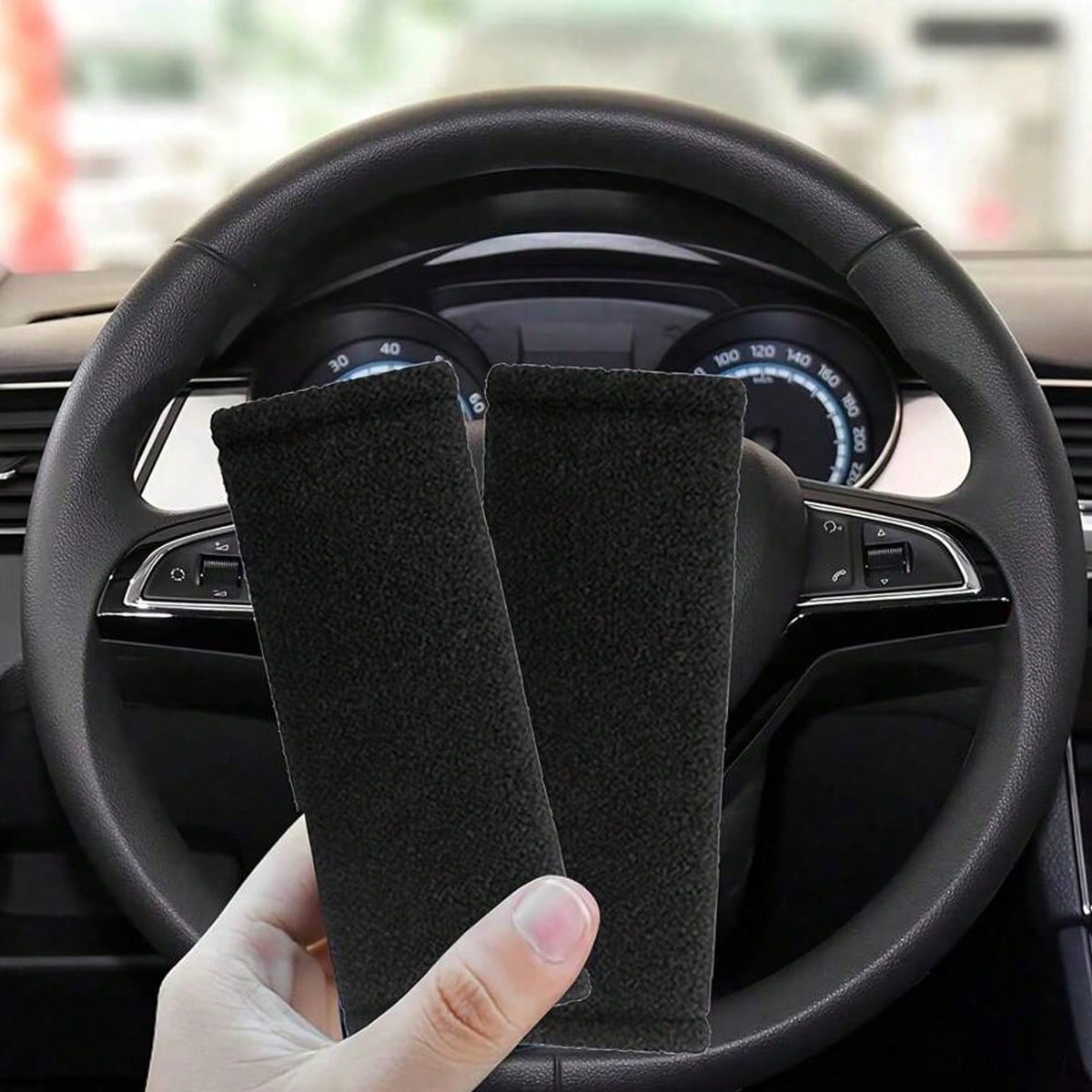 4pcs Soft Car Door Handle Covers, Universal Car Roof Grab Handle Covers, Protect Your Vehicle Interior, Easy Installation, Decorate Your Car As You Like