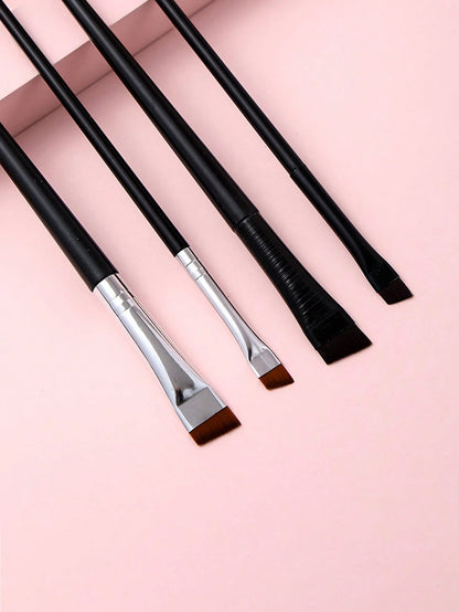 4pcs Upgraded Blade Eyeliner And Eyebrow Brush Set, Ultra-Thin & Angled & Flat Brush, Precise Detail Brush For Makeup Application, Eyebrow Brush, Eyeshadow Brush, Brush,Giveaways