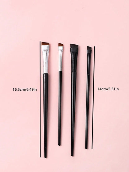 4pcs Upgraded Blade Eyeliner And Eyebrow Brush Set, Ultra-Thin & Angled & Flat Brush, Precise Detail Brush For Makeup Application, Eyebrow Brush, Eyeshadow Brush, Brush,Giveaways