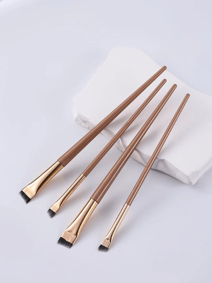 4pcs Upgraded Blade Eyeliner And Eyebrow Brush Set, Ultra-Thin & Angled & Flat Brush, Precise Detail Brush For Makeup Application, Eyebrow Brush, Eyeshadow Brush, Brush,Giveaways