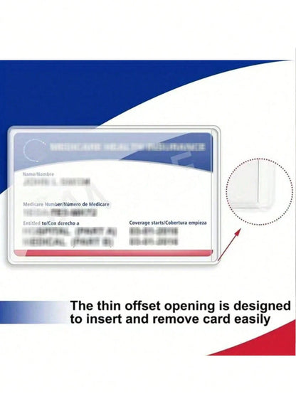 5/10/15/20pcs New Transparent PVC Protective Sleeve Waterproof Card Holder Medical Card Holder Card Sleeve Card Sticker Card Holder Card Sleeve Card Holder Card Clip Card Bag Business Card Holder Cred