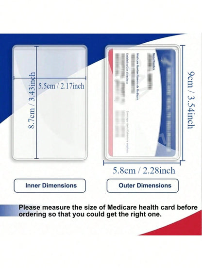 5/10/15/20pcs New Transparent PVC Protective Sleeve Waterproof Card Holder Medical Card Holder Card Sleeve Card Sticker Card Holder Card Sleeve Card Holder Card Clip Card Bag Business Card Holder Cred