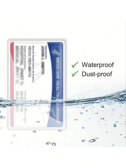 5/10/15/20pcs New Transparent PVC Protective Sleeve Waterproof Card Holder Medical Card Holder Card Sleeve Card Sticker Card Holder Card Sleeve Card Holder Card Clip Card Bag Business Card Holder Cred