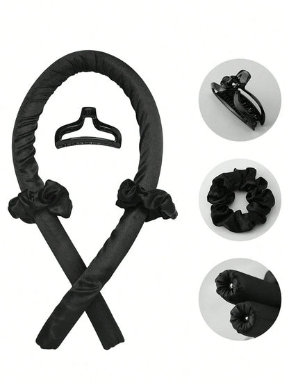 5/1pc Heatless Curling Headband Set, Includes: Heatless Curler, Satin Sleep Cap, Heatless Headband, Hair Scrunchie, Soft Sleep Cap, Comfortable And Flexible Styling Tools, Suitable For Women's Long Cu