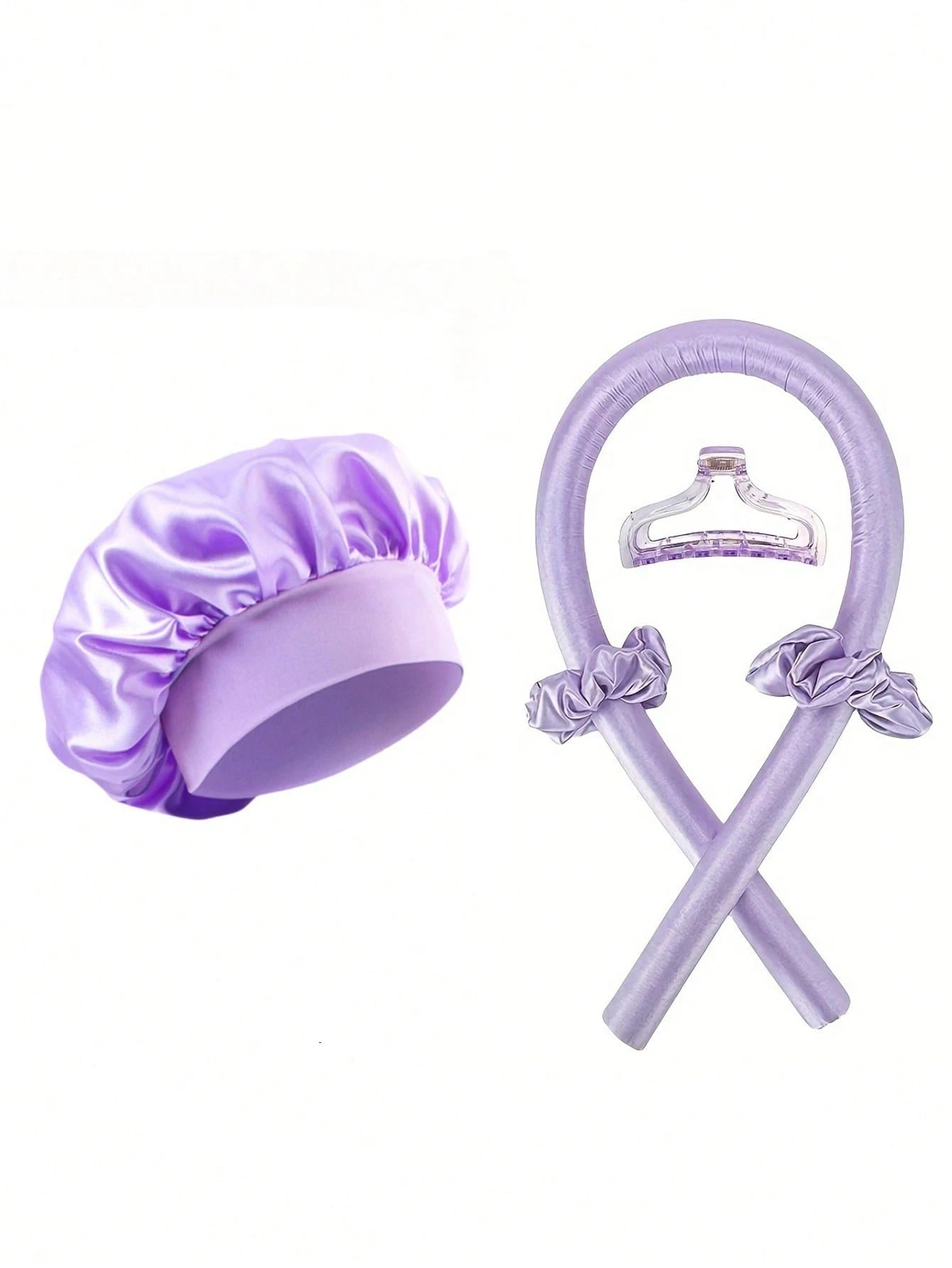 5/1pc Heatless Curling Headband Set, Includes: Heatless Curler, Satin Sleep Cap, Heatless Headband, Hair Scrunchie, Soft Sleep Cap, Comfortable And Flexible Styling Tools, Suitable For Women's Long Cu