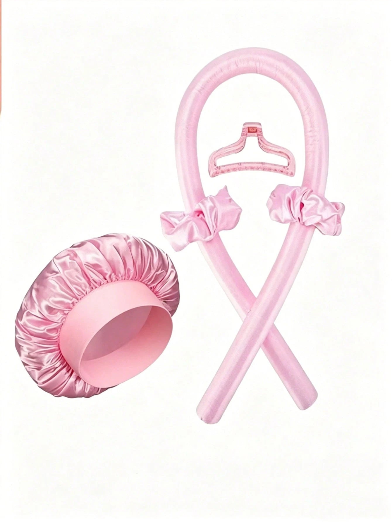 5/1pc Heatless Curling Headband Set, Includes: Heatless Curler, Satin Sleep Cap, Heatless Headband, Hair Scrunchie, Soft Sleep Cap, Comfortable And Flexible Styling Tools, Suitable For Women's Long Cu