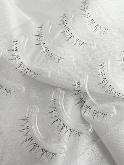 5 Pairs Cartoon Style Lower False Eyelashes Natural & Lengthening Suitable For Cosplay Reusable Create Natural & Lightweight Anime Makeup Look Transparent Lash Bands Suitable For Beginners Daily