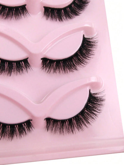5 Pairs Cat Eye False Eyelashes Natural Look Lashes Fake Lashes Essential For Beginners Perfect For Parties Music Festivals And Daily Wear