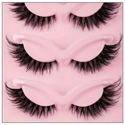 5 Pairs Fox Eye False Eyelashes, Wispy Spiky Winged Cat Eye Lashes, Faux Mink Fluffy Strip Lashes, Dramatic Manga Style Eye Makeup Lashes