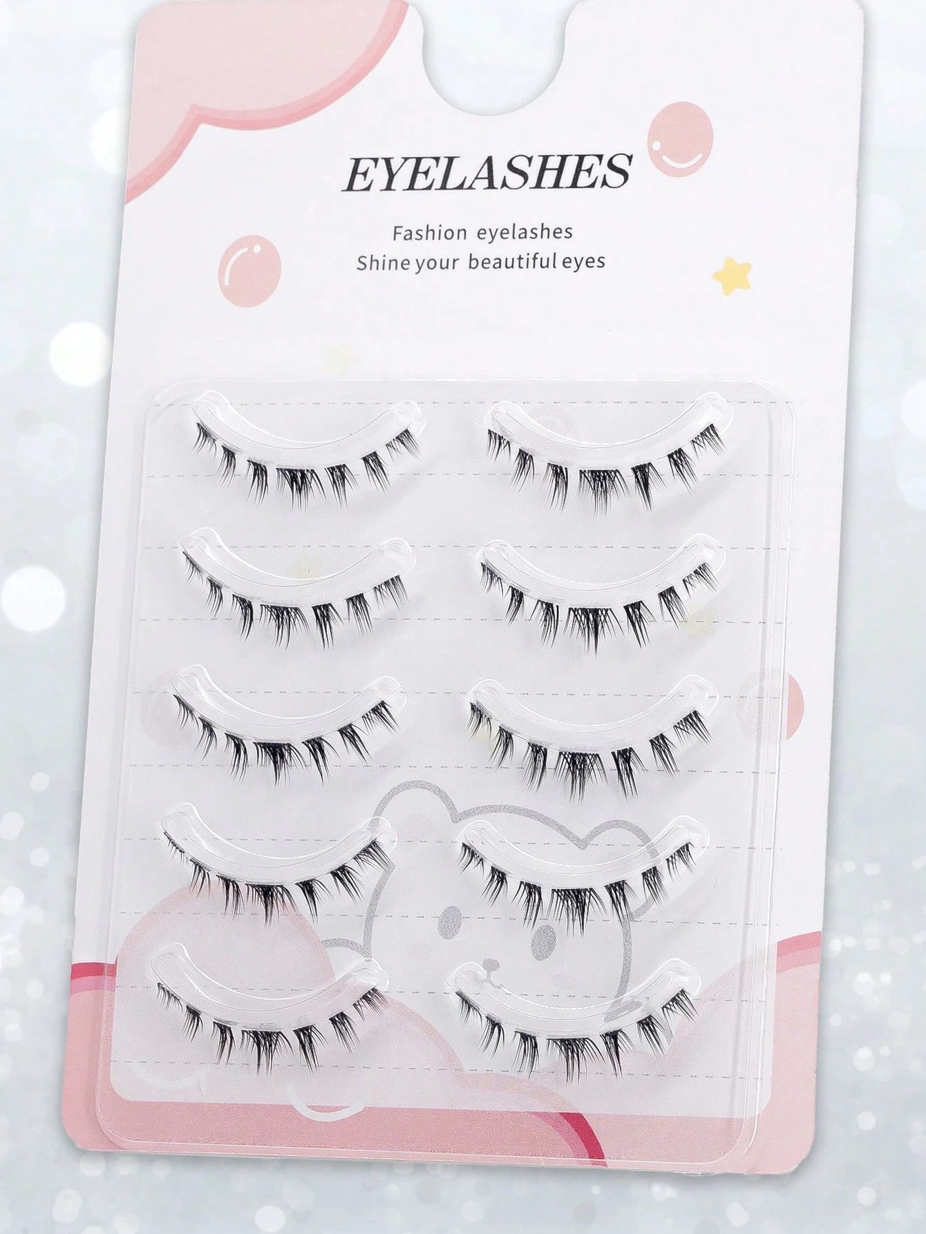 5 Pairs Manga Lower False Eyelashes, Ultra-Soft Fibers, Thin Lash Bands, Vivid Natural Look, Reusable, Light & Comfortable To Wear, Ideal For Asian & Korean Cosplay, Anime Makeup, Professional Makeup