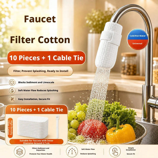 50/100PCS New Thickened Disposable Filter Cotton Bags For Faucet, Tap Water, Groundwater, And Spring Water