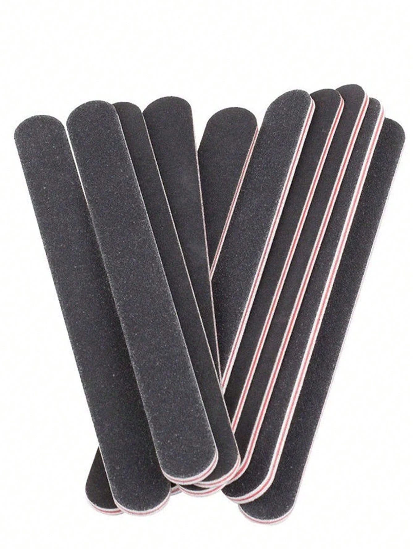 50/25/10/5pcs Nail File Set- 100/180 Grit Sandpaper Nail Files, Professional Nail File And Polishing Block Set- Professional Gel Nail Files, Black Nail Polishing File Set
