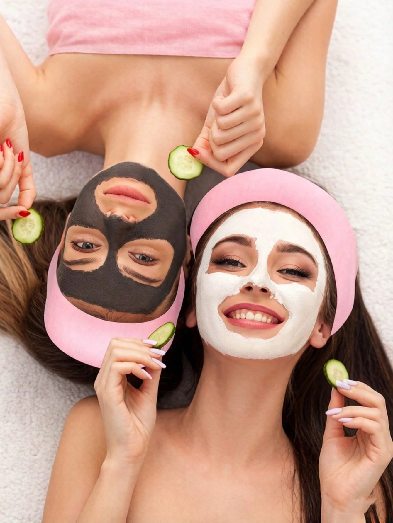 50/25/1pc Disposable Non-Woven Headband, Individually Packaged Adjustable Headscarf, Soft Material Not Easy To Fall Off, High Elasticity Hook And Loop Headband, Suitable For SPA, Daily Care, Facial Cl