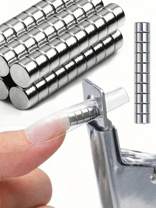 50/30/20/10/5pcs Cylindrical Nail Art Magnets, Multi-Functional Magnetic Tool For Cat Eye Effect, Nail Extensions And Handmade Nail Art, False Nails Accessories, Velvet Nails