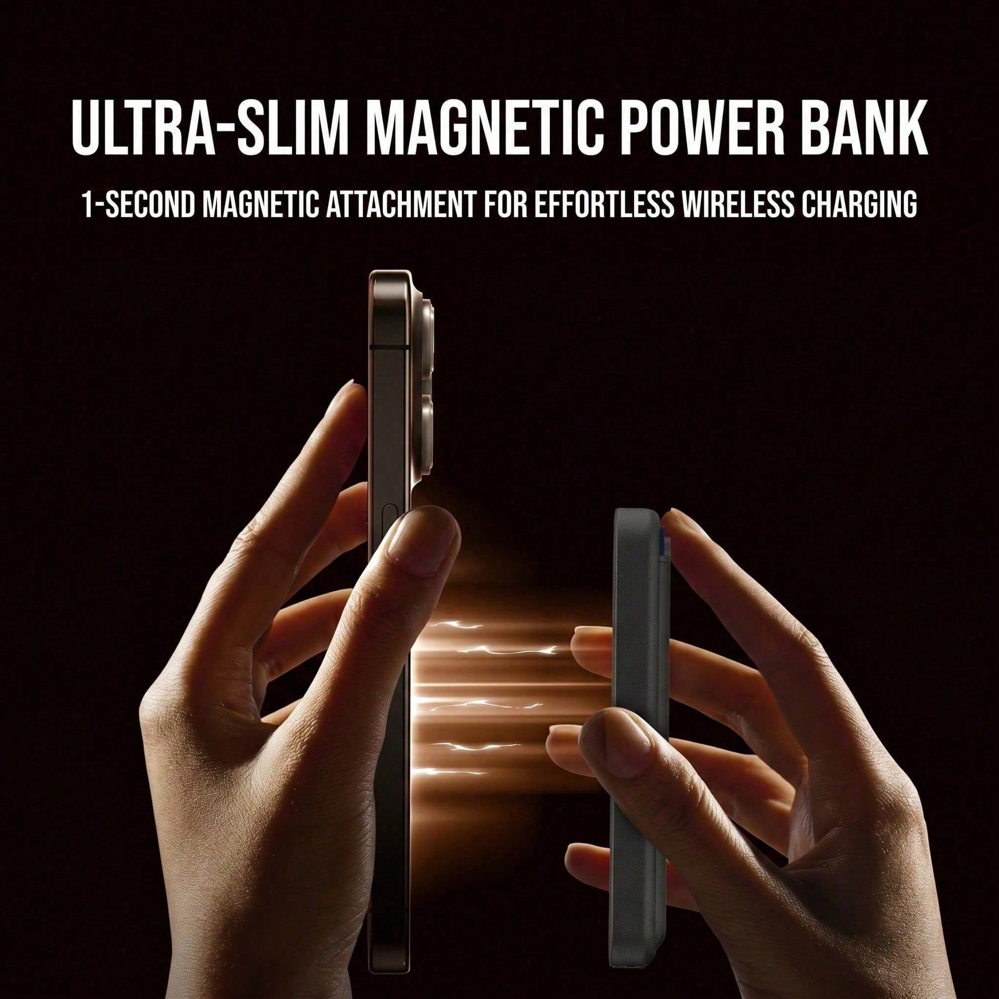 5000mAh Magnetic Portable Charger, Ultra Thin Wireless Power Bank With Card Holder, 15W Rapid Magnetic Charging & 22.5W Wired Fast Charging, Battery Pack Compatible With IPhone 15 14 13 12 Pro Max Pl