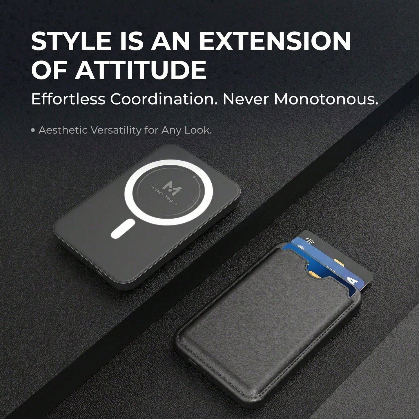 5000mAh Magnetic Portable Charger, Ultra Thin Wireless Power Bank With Card Holder, 15W Rapid Magnetic Charging & 22.5W Wired Fast Charging, Battery Pack Compatible With IPhone 15 14 13 12 Pro Max Pl