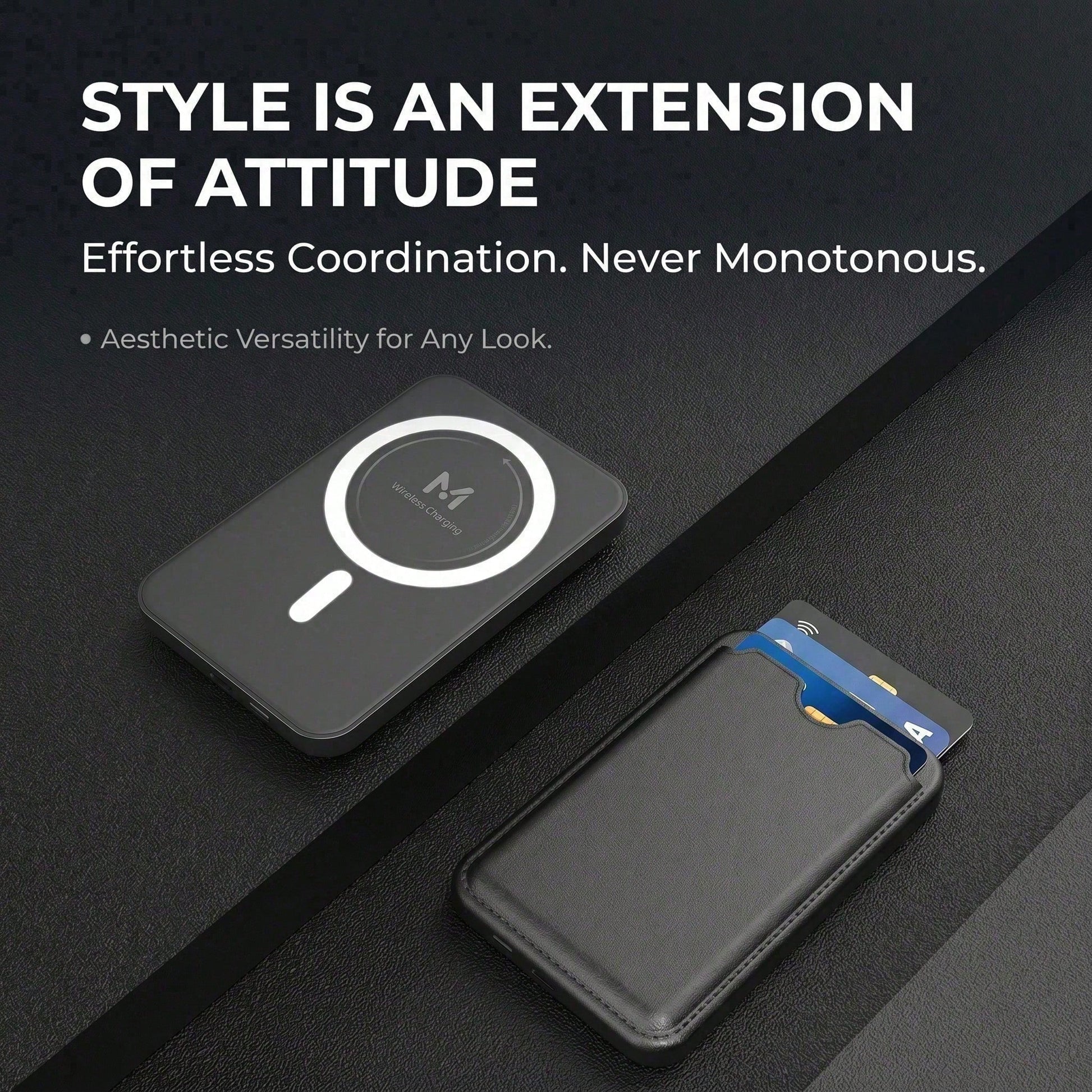 5000mAh Magnetic Portable Charger, Ultra Thin Wireless Power Bank With Card Holder, 15W Rapid Magnetic Charging & 22.5W Wired Fast Charging, Battery Pack Compatible With IPhone 15 14 13 12 Pro Max Pl