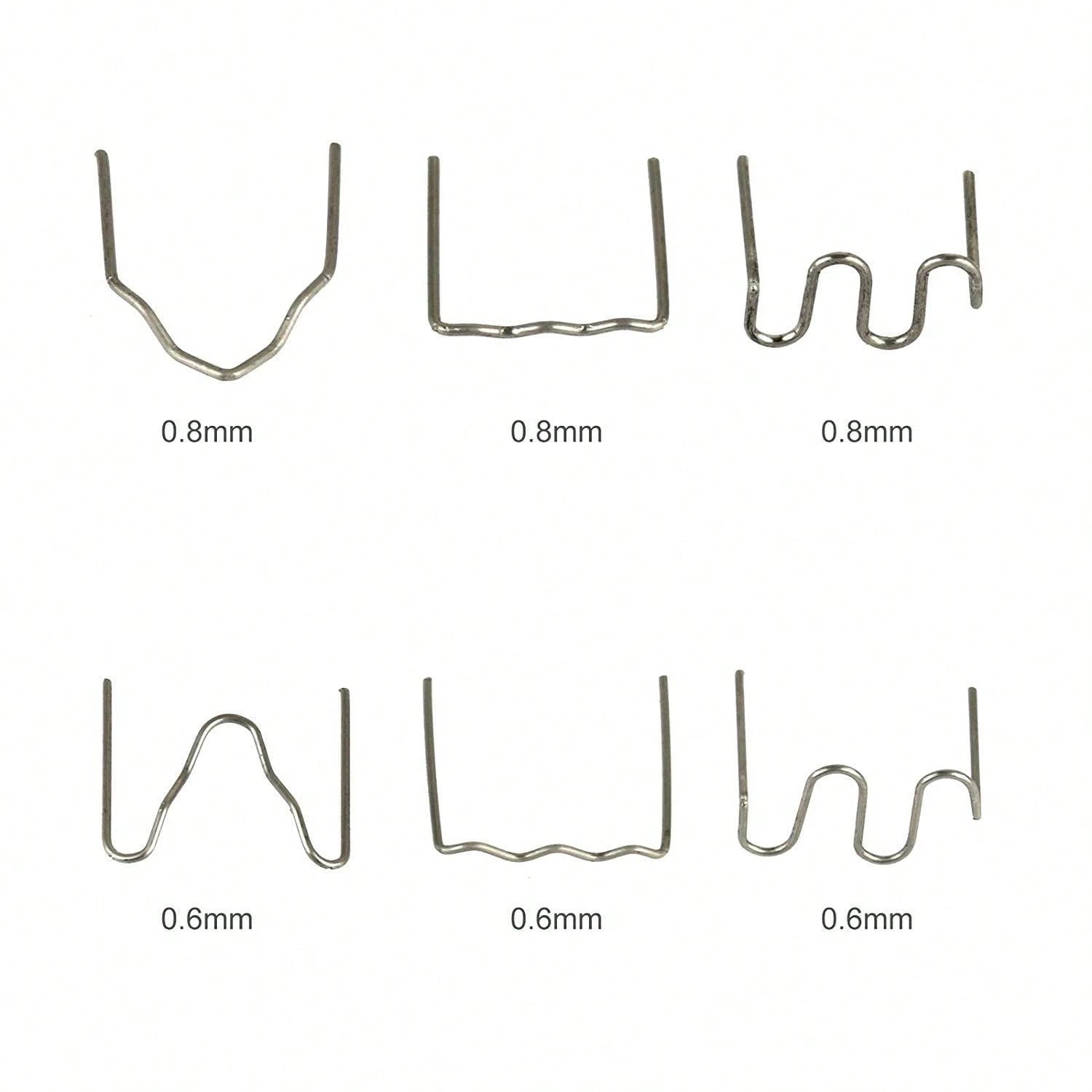 500pcs Bumper Plastic Welding Machine Welding Wire Plastic Welding Wire Plastic Welding Nails Appearance Repair Machine Pre-Cut Wave Staples Patching Nails Plastic Welder Welding Nails