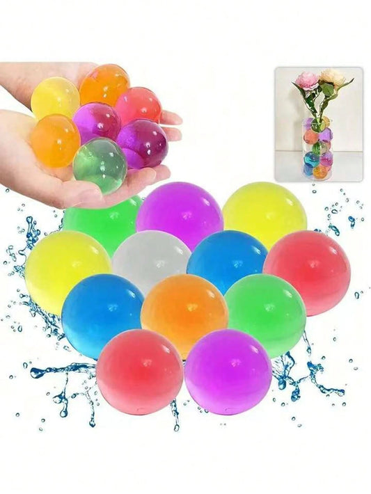 500pcs Giant Water Absorbent Gel Beads, Water Beads, Water Beads For Vase Decoration, Vase Filler, Indoor Potted Plant Moisture Retention, Long-Term Water Storage, Also Suitable For Christmas, Hallowe