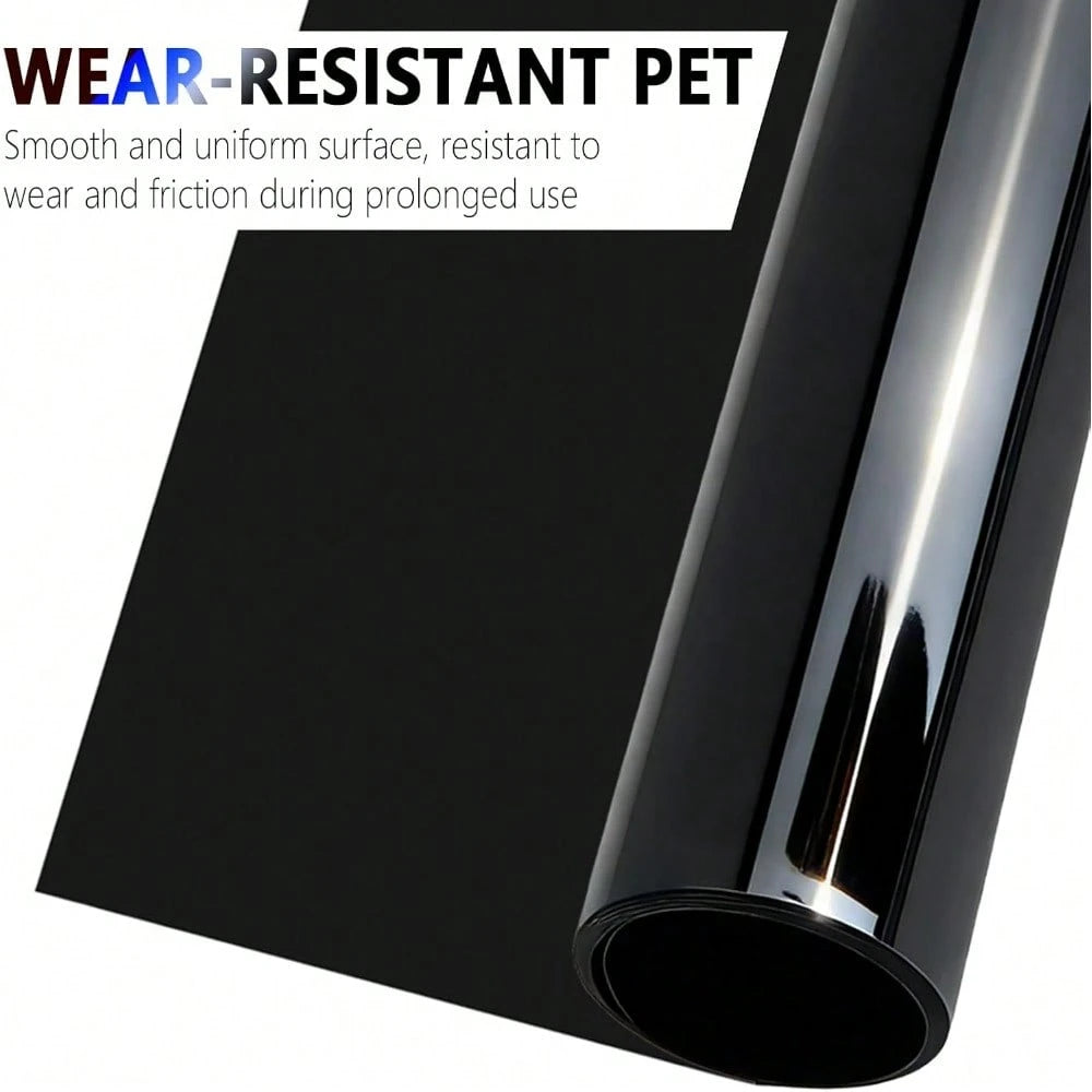 59" X 7.87" 5% VLT Automotive Window Tint Film Roll, Dark Windshield Sun Strip For Glare Reduction, Professional Car Tinting Kit With Squeegee & Cutter Tool