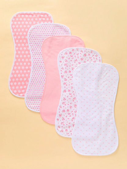 5pcs Baby Anti-Spit/Burp Bibs, Waterproof Soft Absorbent, Suitable For Baby Boys And Girls