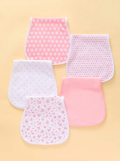 5pcs Baby Anti-Spit/Burp Bibs, Waterproof Soft Absorbent, Suitable For Baby Boys And Girls