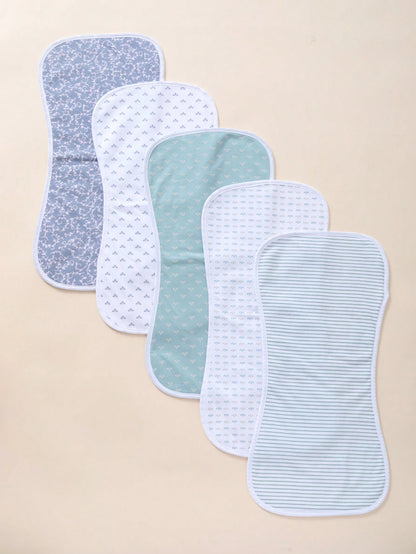 5pcs Baby Anti-Spit/Burp Bibs, Waterproof Soft Absorbent, Suitable For Baby Boys And Girls