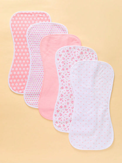 5pcs Baby Anti-Spit/Burp Bibs, Waterproof Soft Absorbent, Suitable For Baby Boys And Girls