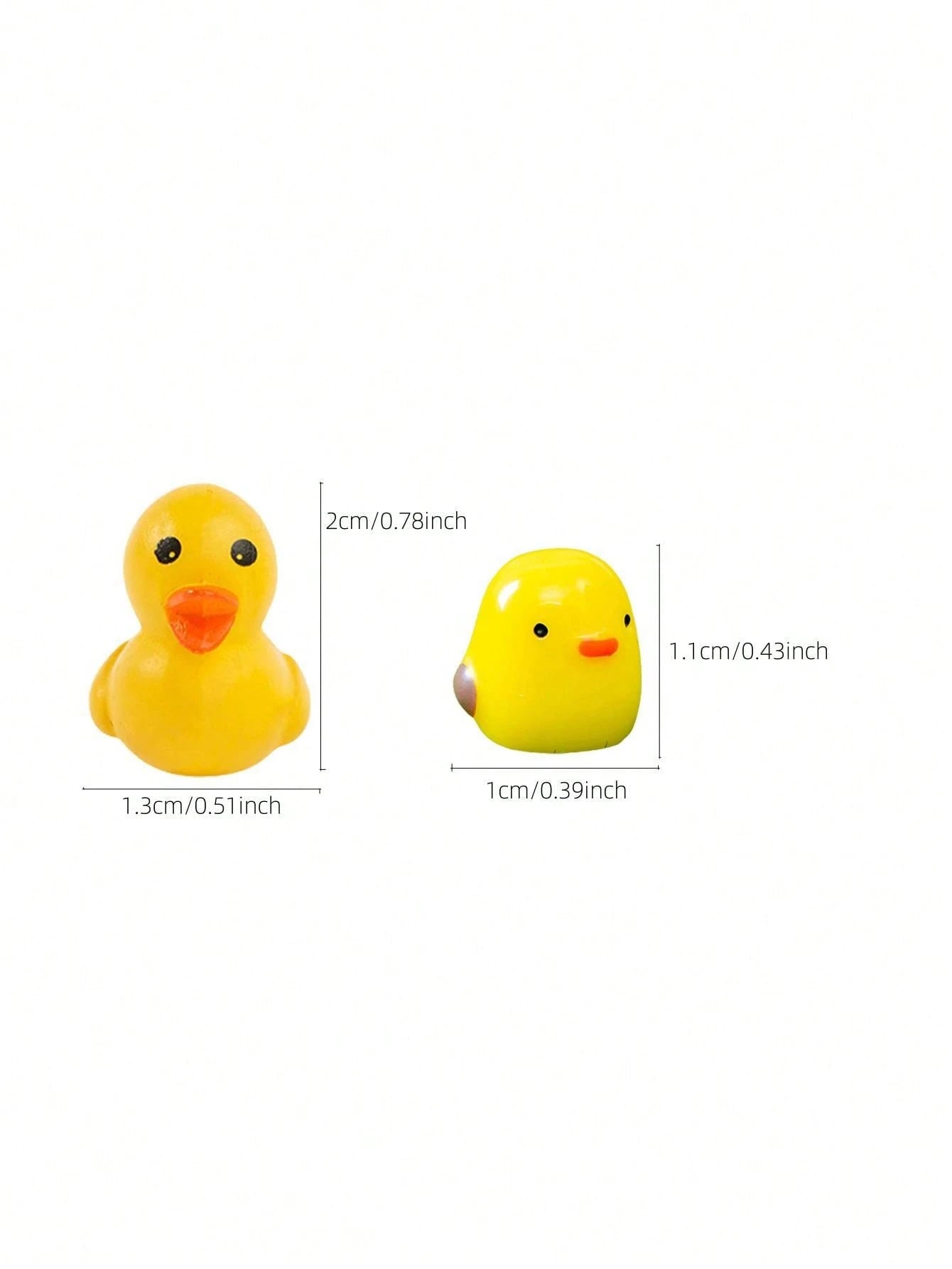 5pcs Cute Mini Duck Shaped Car Rearview Mirror Pendant Decor, Car Interior Accessories