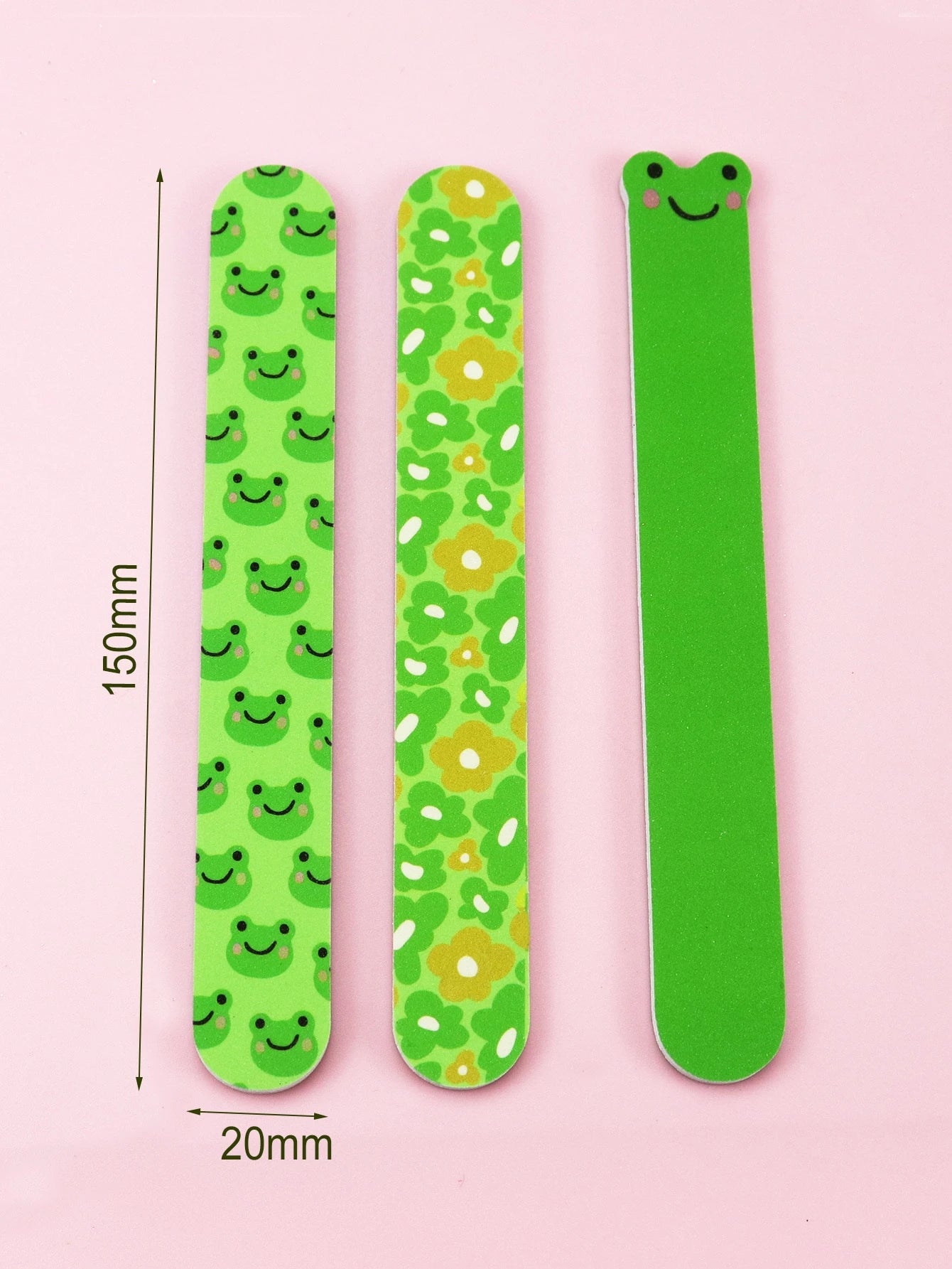 5pcs Frog Cartoon Design Nail Files,Nail Supplies,Nail Tools,Nail Art Tools,Back To School,Nails,Nail Tools For Press On Nails