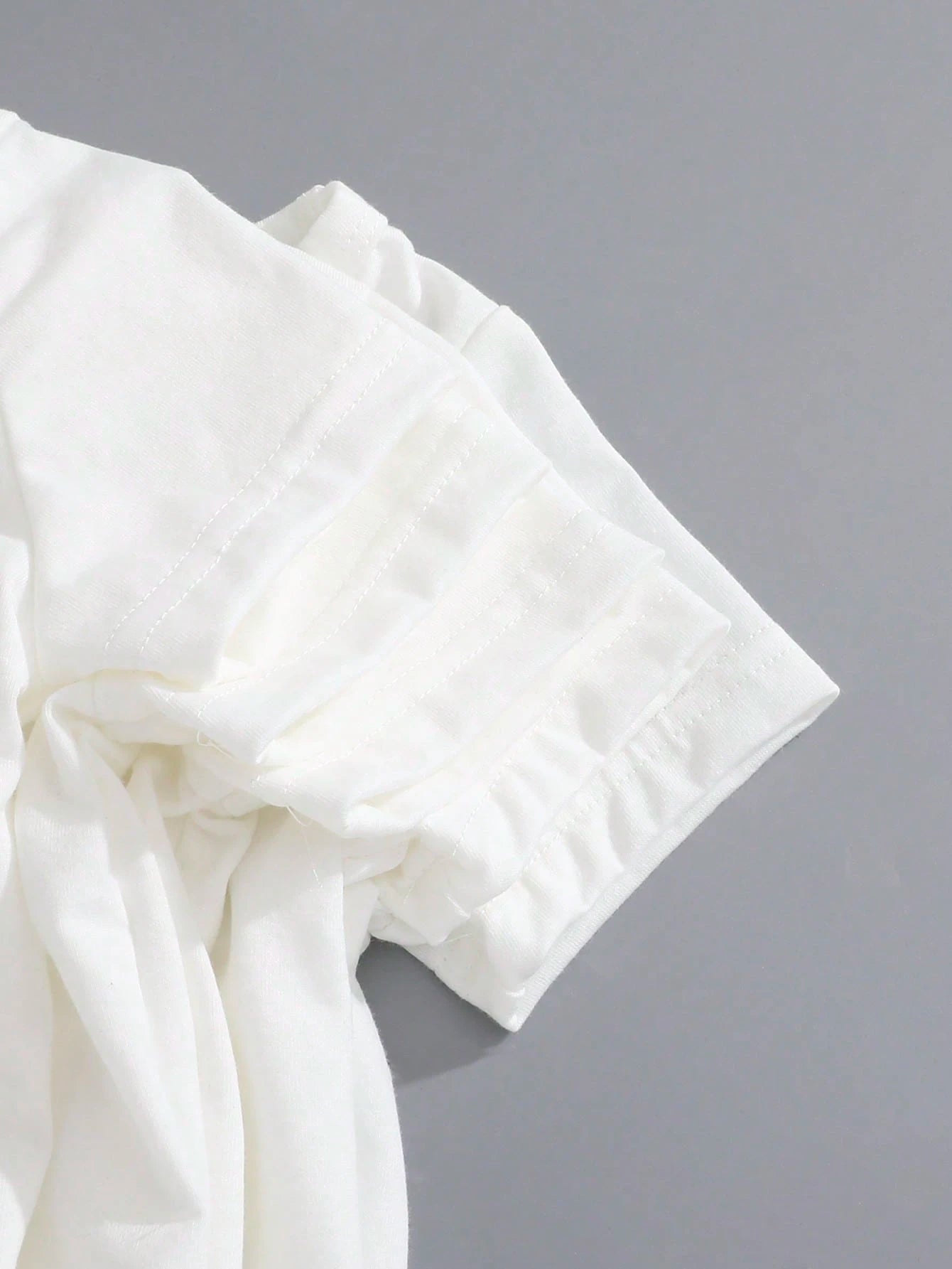 5pcs/Set Baby Boy Spring/Summer Simple Comfortable White T-Shirt