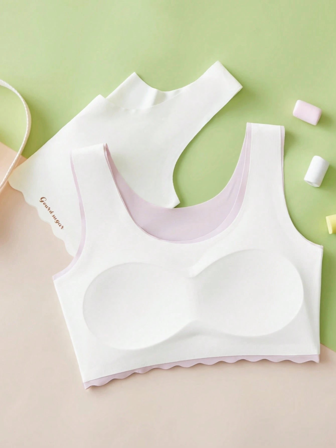 5pcs/Set Multicolor Bras For Middle & High School Girl Students, Casual Sports Bras To Prevent Exposure, Designed For Teenage Girls
