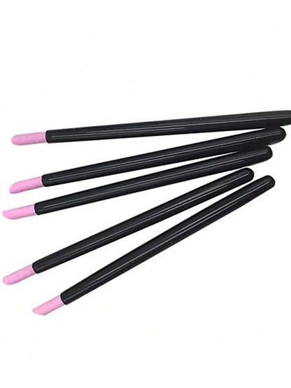 5pcs/Set Quartz Stone Nail Care Tools, Cuticle Remover, Professional Manicure Tools Include 45° Nail Pusher, Buffer Block, Foot Care Cleaner