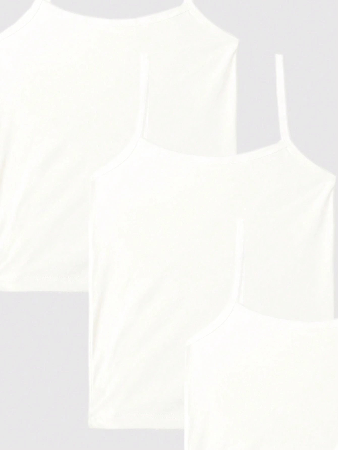 5pcs/Set Teenage Girls Solid Color All-Match Versatile Camisole Tank Top