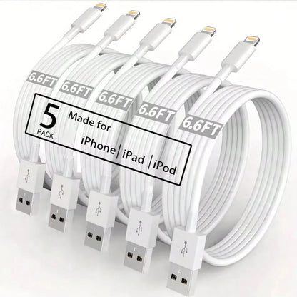 6.6FT/200cm High-Efficiency Data Transfer Fast Charging Cable Compatible With IPhone 14 Pro Max/14 Pro/14 Plus/14/13/12/11/XS/XR/8/7/6/ Series