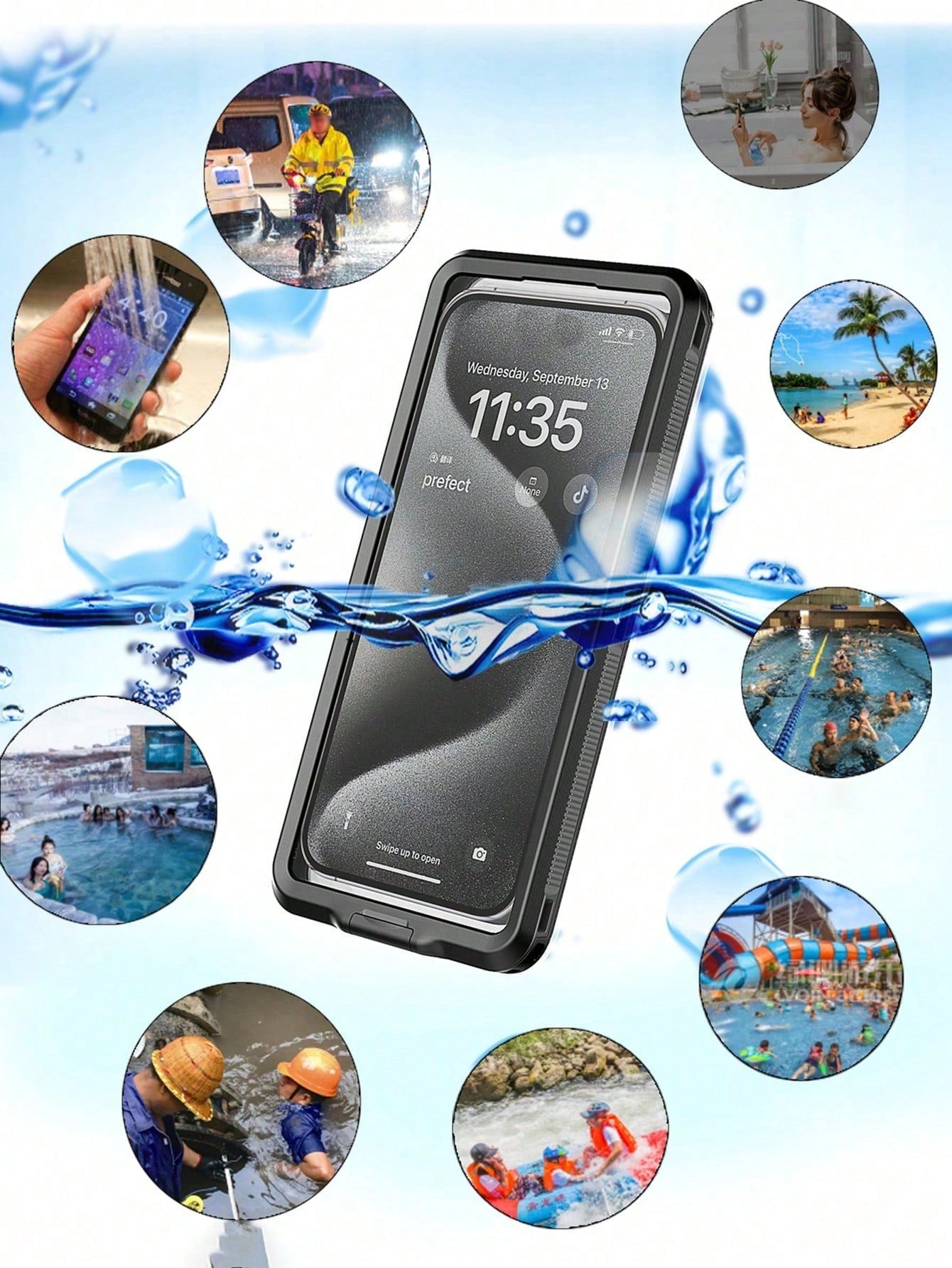6.9 Inch Universal Waterproof Phone Case- Touchscreen With Stand, Shockproof And Dropproof- Fits All Smartphones- Perfect Gift For Water Sports Enthusiasts
