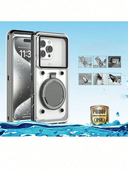 6.9 Inch Universal Waterproof Phone Case- Touchscreen With Stand, Shockproof And Dropproof- Fits All Smartphones- Perfect Gift For Water Sports Enthusiasts